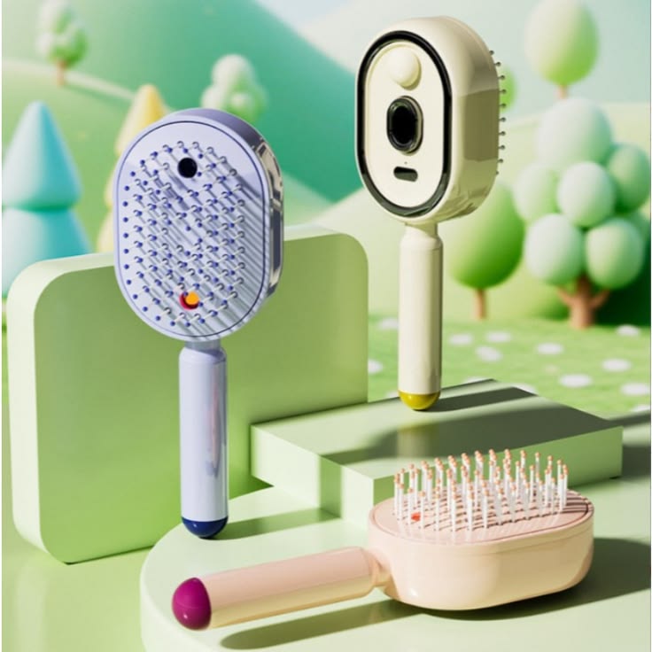 Electric Airbag Massage Comb With Mist Spray